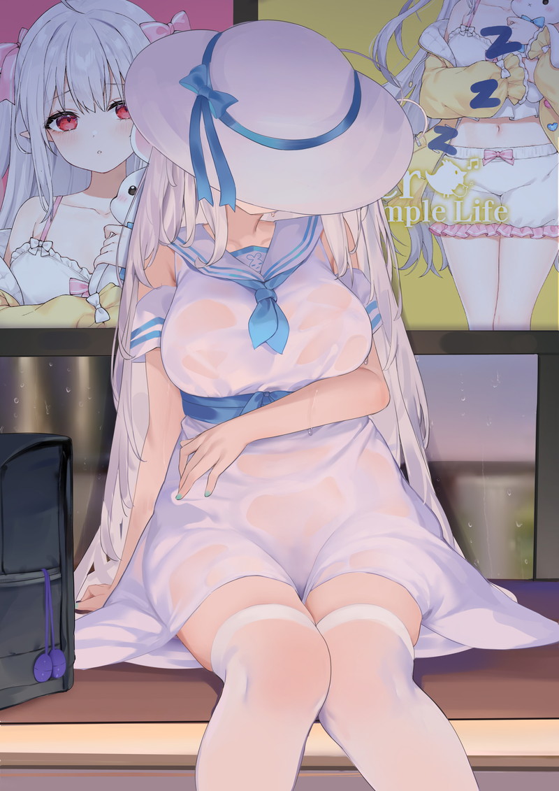 【二次】濡れ透けやスケスケな服を着た女の子のエロ画像 Part４７