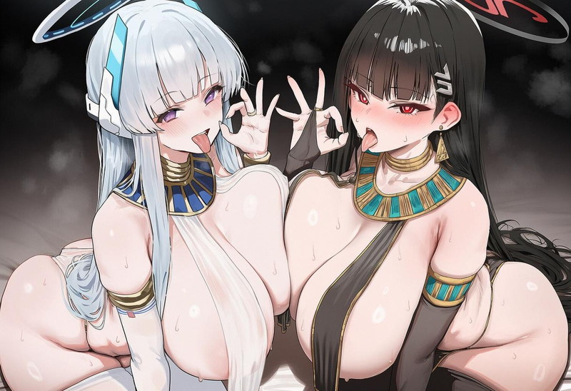 【二次】おっぱいをムニュッと押し付け合う乳合わせのエロ画像 Part２１