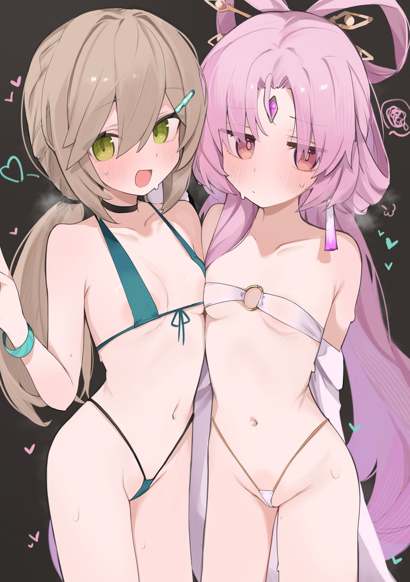 【二次】おっぱいをムニュッと押し付け合う乳合わせのエロ画像 Part２１