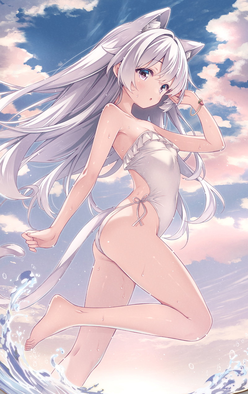 【二次】猫耳、狐耳などが生えたケモミミっ娘たちのエロ画像 Part１３４