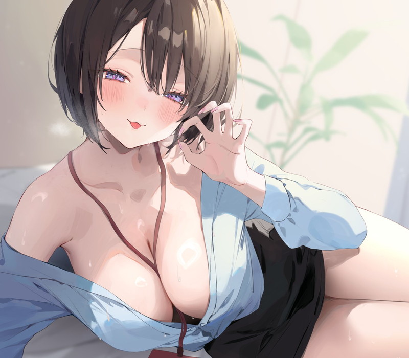 【二次】胸の谷間がエロい格好の女の子たちのエロ画像 Part２４