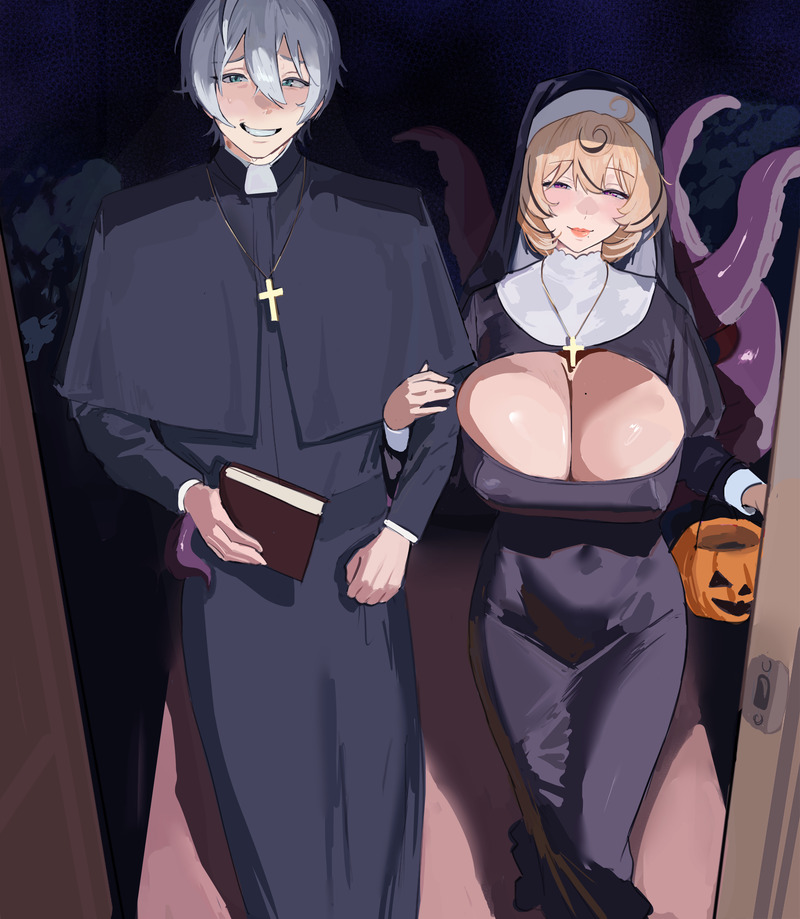 【二次】胸の谷間がエロい格好の女の子たちのエロ画像 Part２４