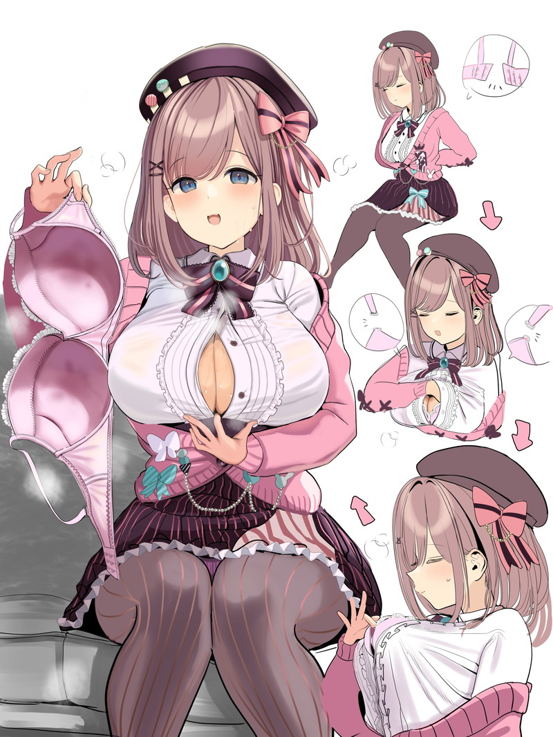 【二次】透け乳首やポッチがエロいノーブラ画像 Part３７