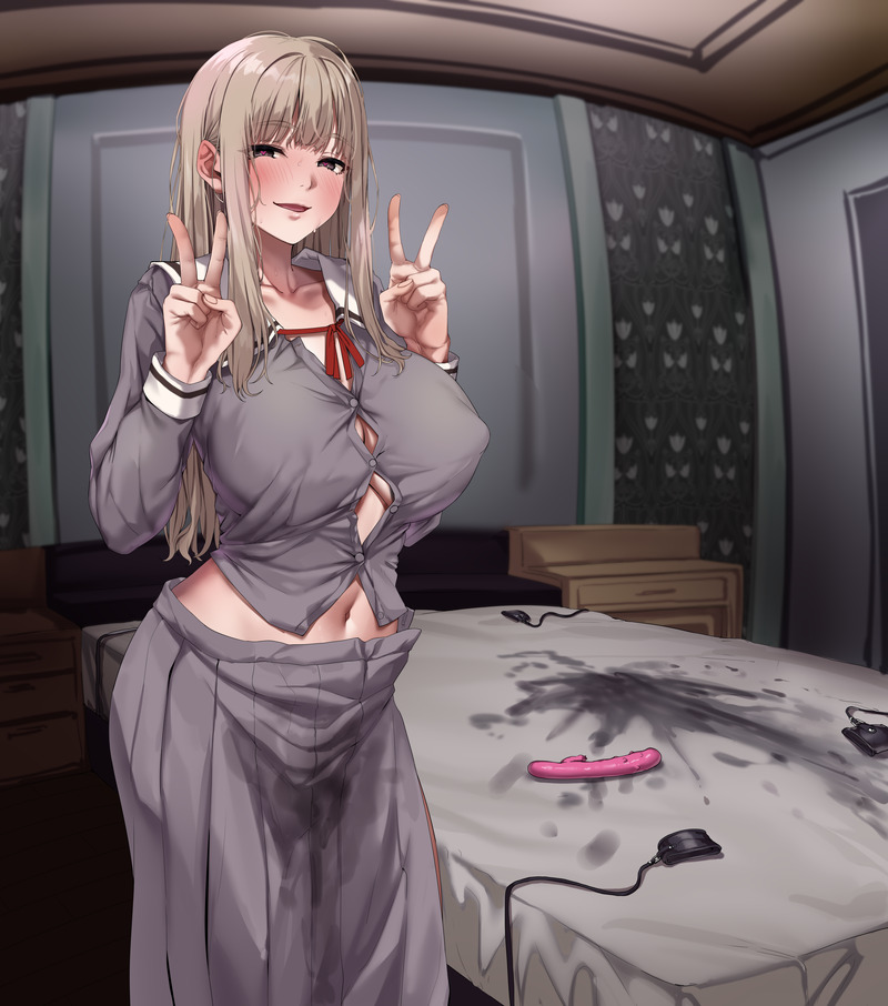 【二次】透け乳首やポッチがエロいノーブラ画像 Part３７