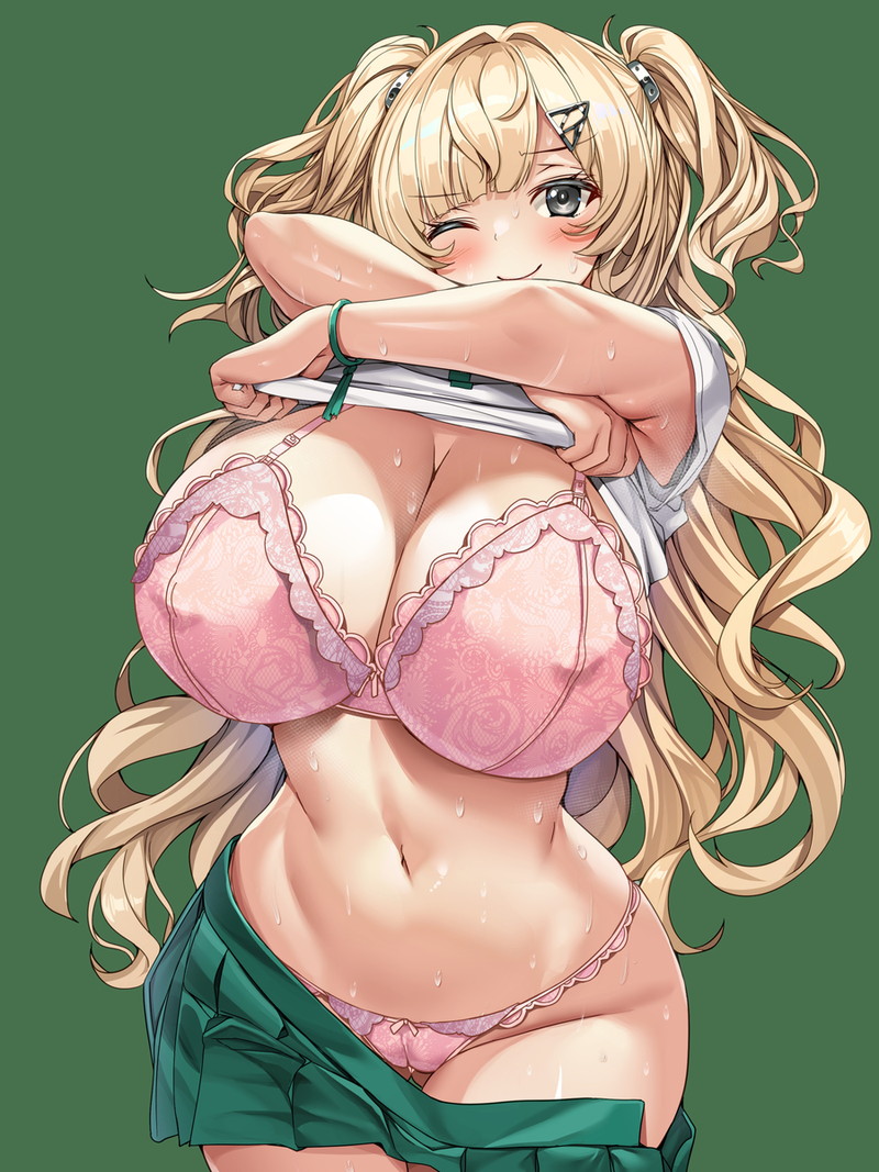 【二次】エッチで可愛いブラジャーを付けた女の子のエロ画像 Part８０