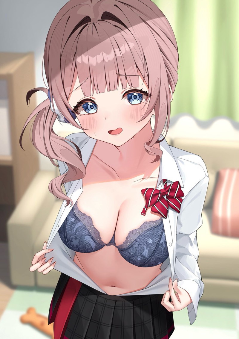 【二次】エッチで可愛いブラジャーを付けた女の子のエロ画像 Part８０