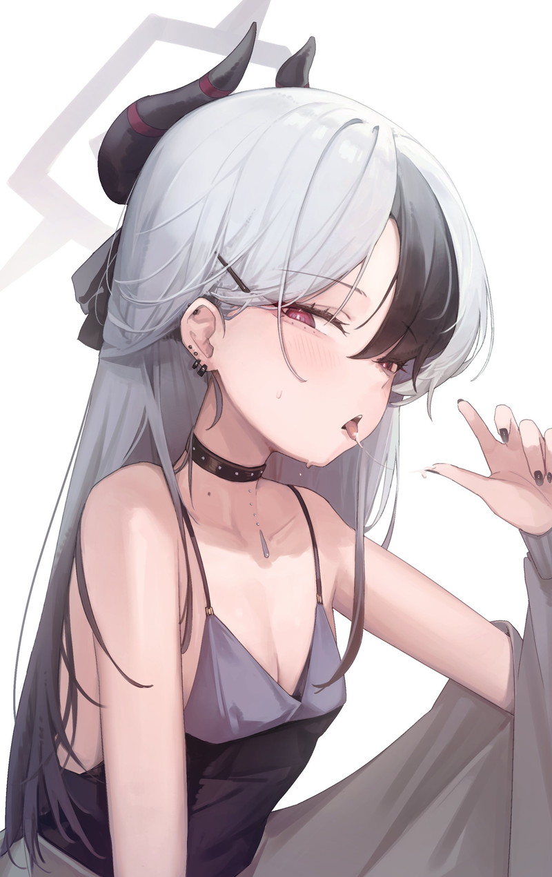 【二次】女の子が口から唾液、よだれを垂らしたエロ画像 Part９