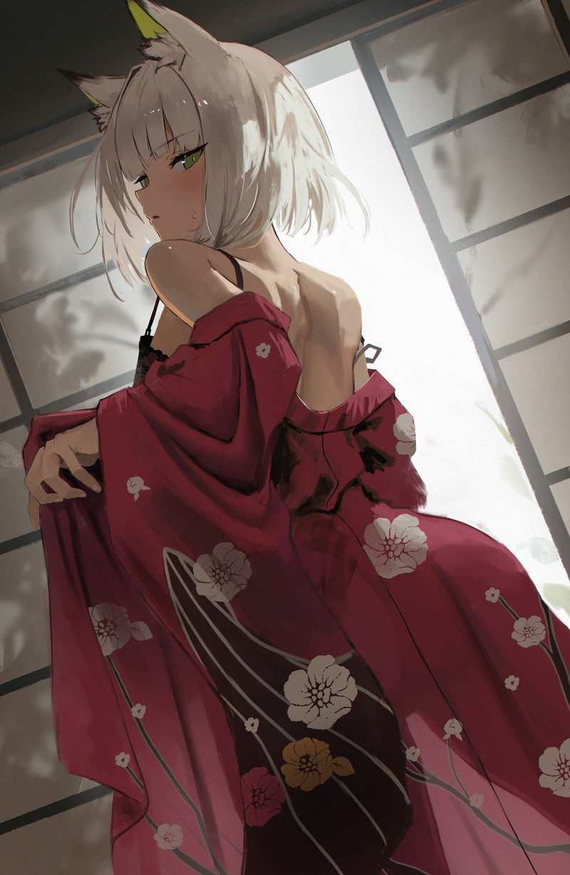 【二次】服や下着が脱げかかっている女の子たちのエロ画像 Part５０