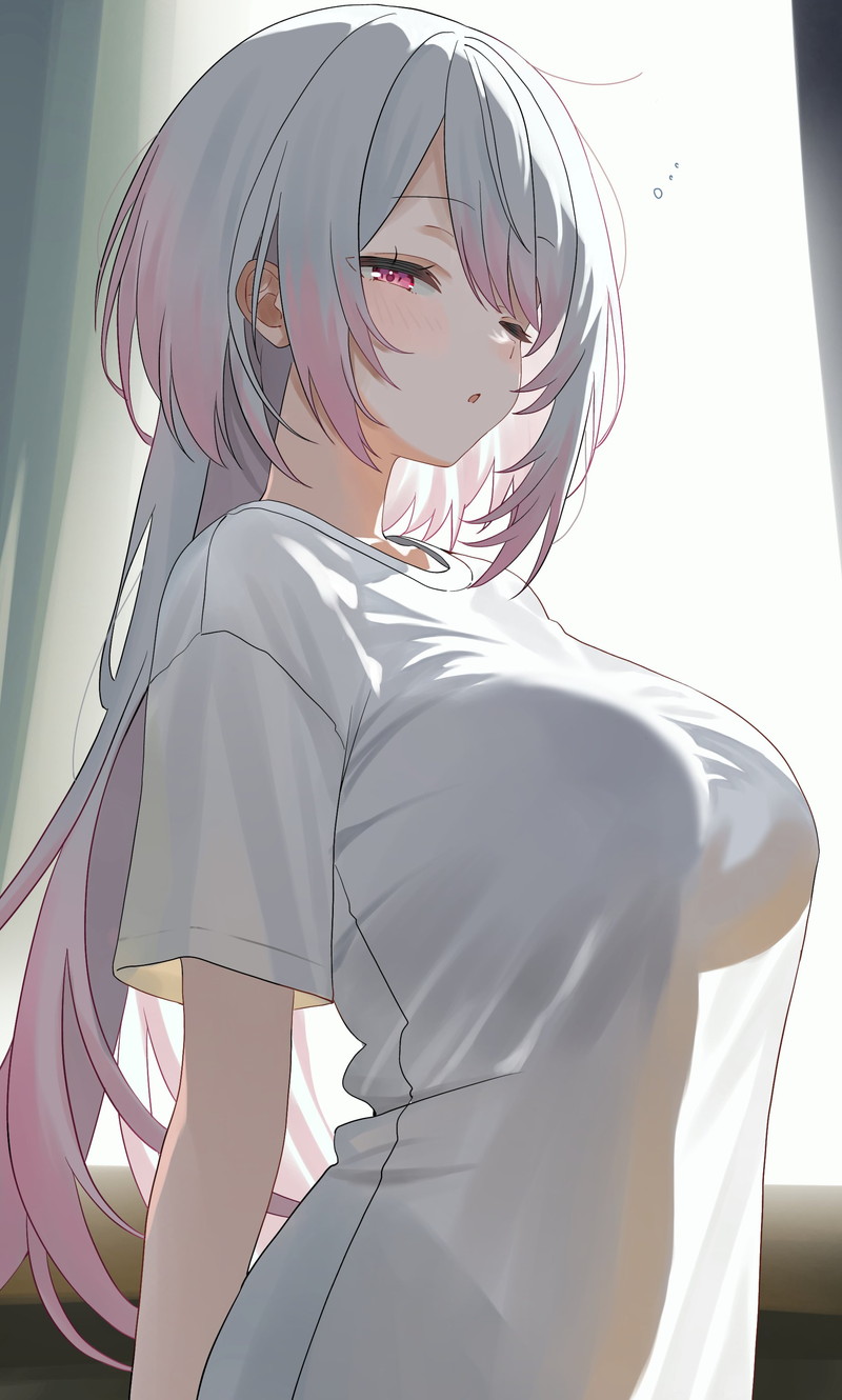 【二次】濡れ透けやスケスケな服を着た女の子のエロ画像 Part４８