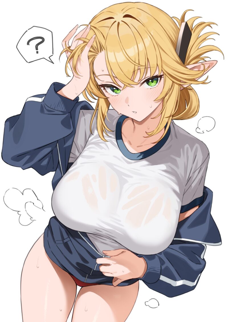 【二次】濡れ透けやスケスケな服を着た女の子のエロ画像 Part４８