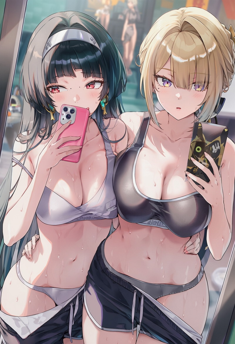 【二次】汗ばんだ肌や身体がエロい女の子の画像 Part３７