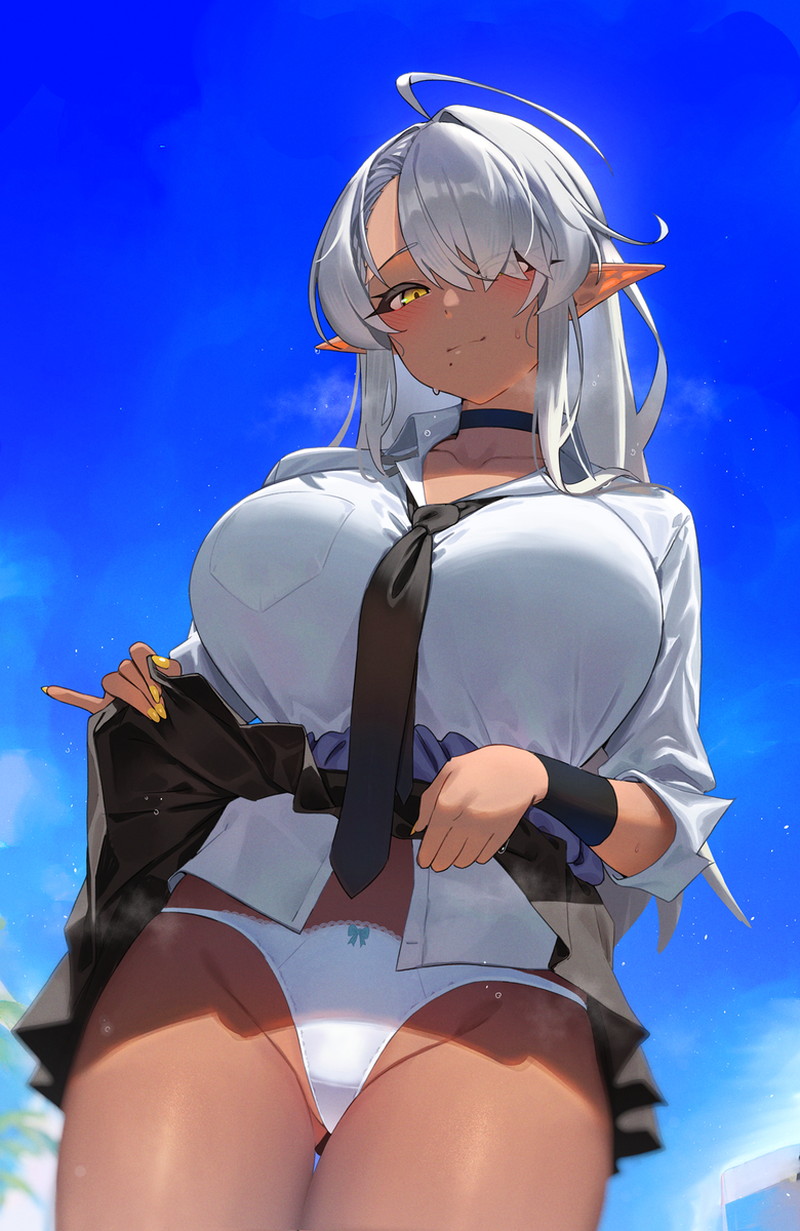 【二次】ローアングル、下から見上げているエロ画像 Part９３